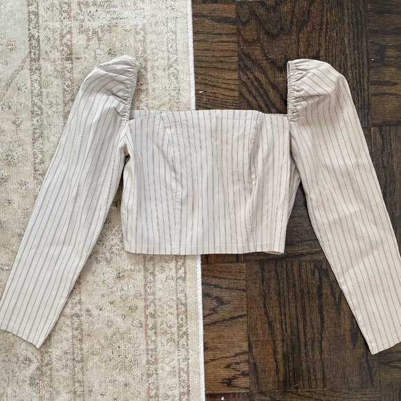 Urban Outfitters striped square neck blouse - Picture 1 of 2